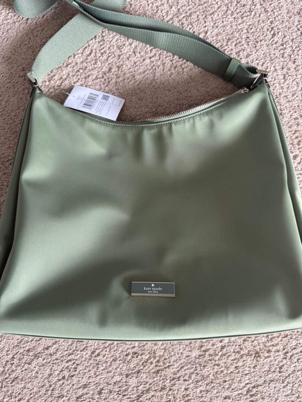 kate spade olive green shoulder bag with adjustable strap